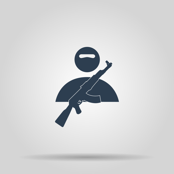 terrorist icon. Vector concept illustration for design - Vector, Image