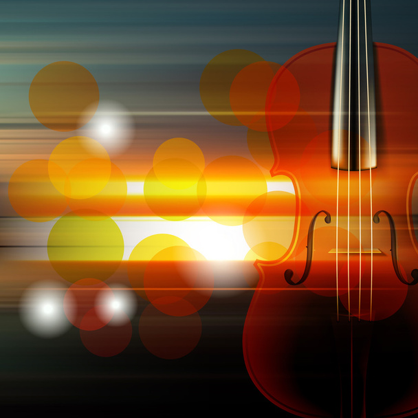 ヴァイオリンと抽象的なグランジ音楽背景 - ベクター画像