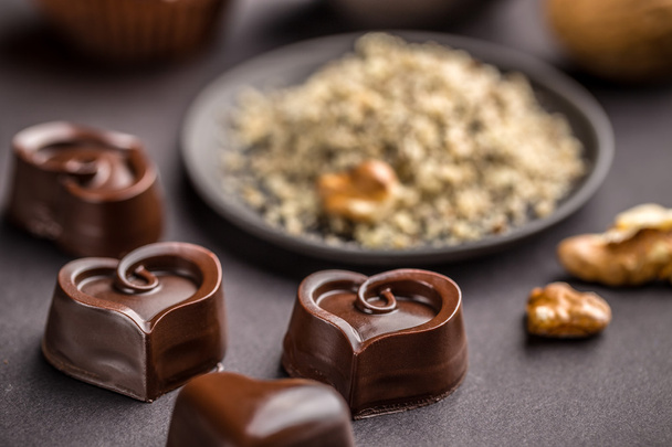 Sweet Chocolate hearts - Photo, Image