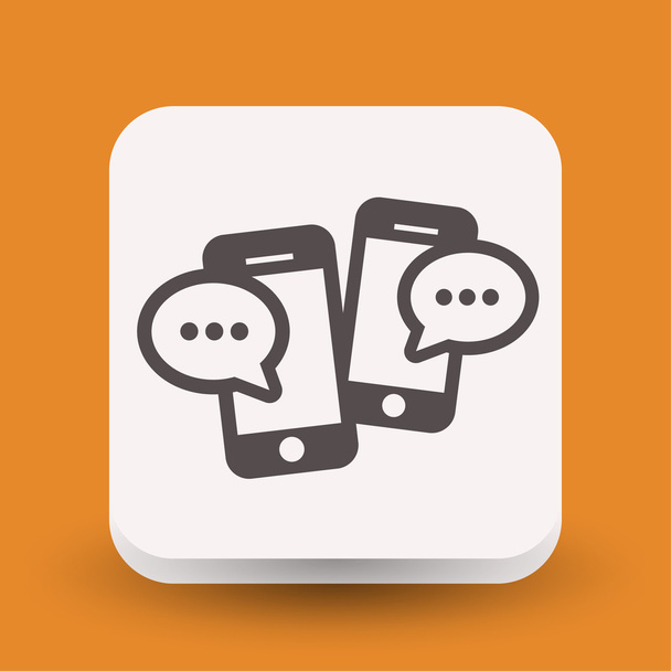 Pictograph of message or chat on smartphone concept icon - Διάνυσμα, εικόνα