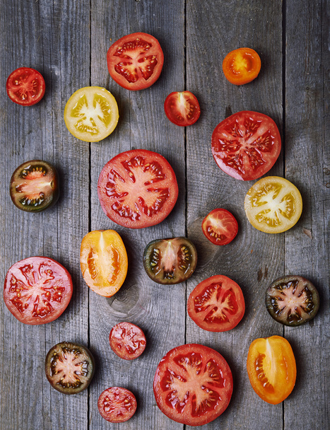 tomatoes. top view - Foto, immagini