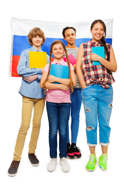 kids with Russian flag - Photo, Image