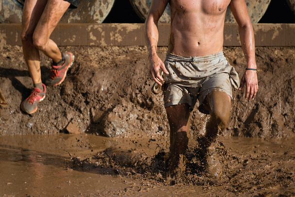 Mud race runners - Photo, Image
