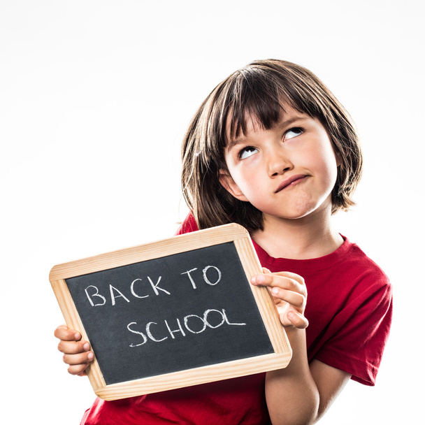 cute little child to imagine about cool back to school - Foto, imagen