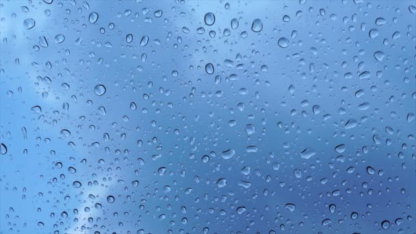 Regentropfen auf Glas - Filmmaterial, Video