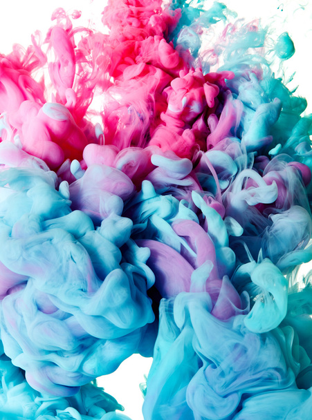 Abstraktní růžové a modré kouř - Fotografie, Obrázek
