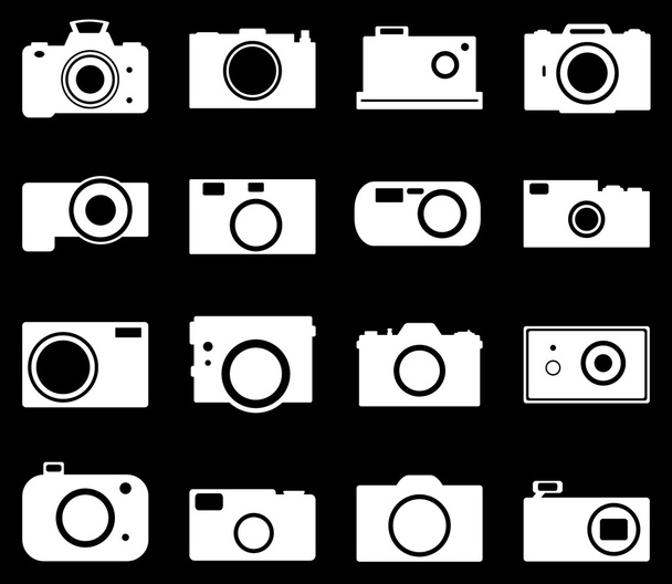 Camera icons set - Vector, afbeelding