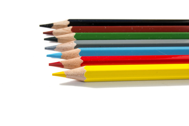 Colored pencils isolated  - Photo, Image