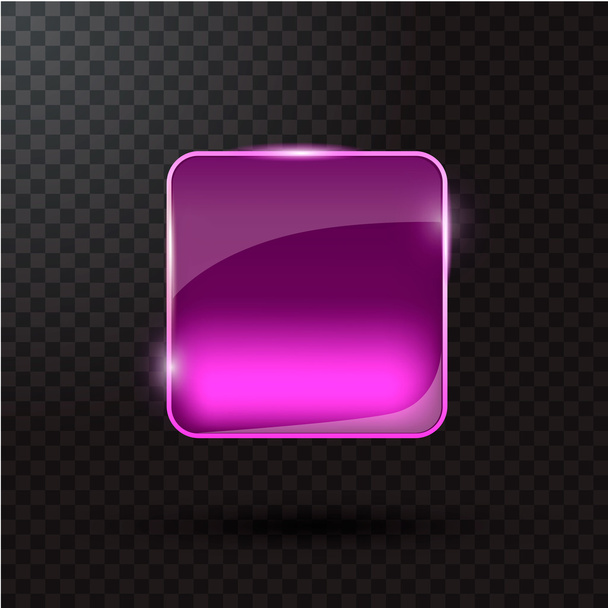 Colored glass button for web interface. - Vetor, Imagem