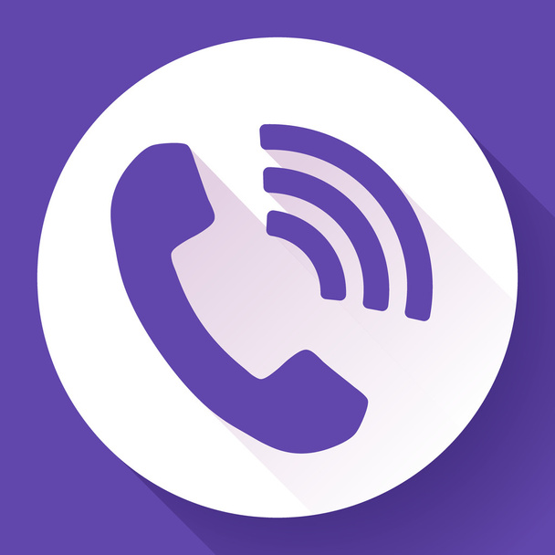 Viber app logo. incoming Phone Call vector icon - Vector, Image