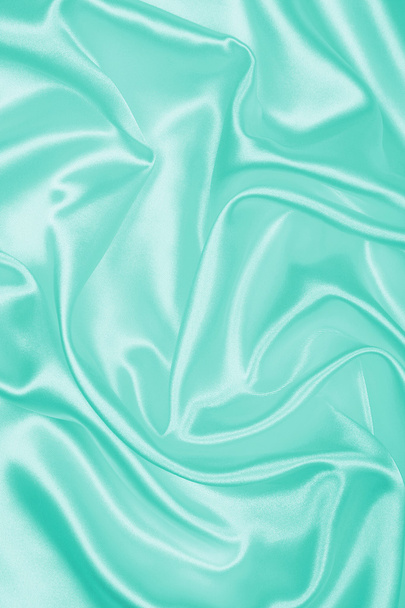 Smooth elegant green silk or satin texture as background - Zdjęcie, obraz