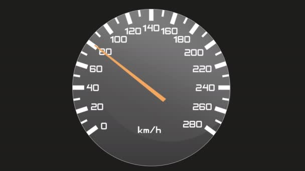 Video of isolated speedometer - tachometer, accelerating and slowing down - Footage, Video