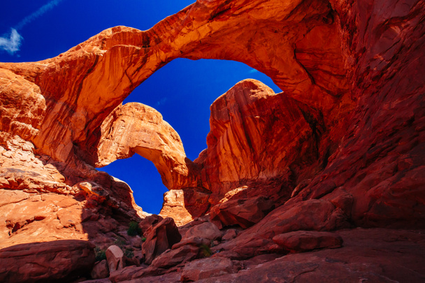 Double Arch in Arches National Park, Utah, Amerikai Egyesült Államok - Fotó, kép