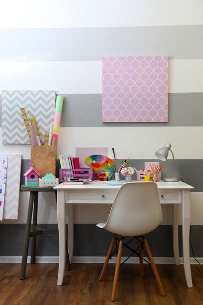 Colorful design workplace - Photo, image