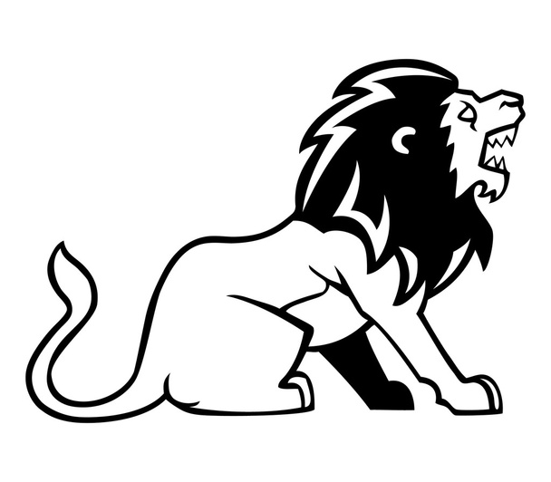 λιοντάρι γραμμικά γραφικά - Διάνυσμα, εικόνα