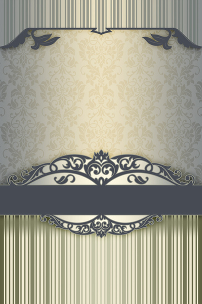 Decorative background with floral patterns and borders. - Фото, зображення
