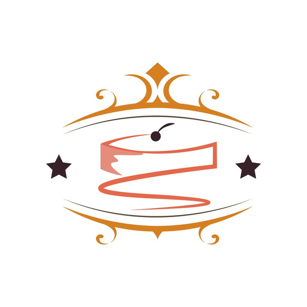 Birthday cake Logo symbol vector - Vecteur, image