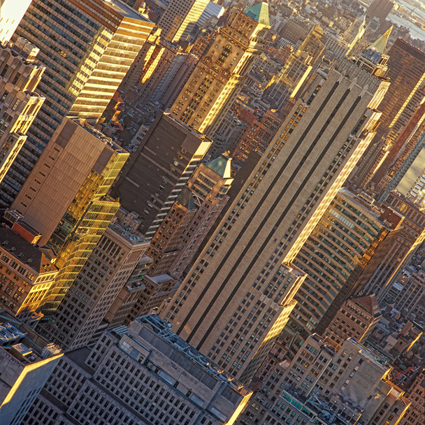 Luchtfoto van de New York City. - Foto, afbeelding