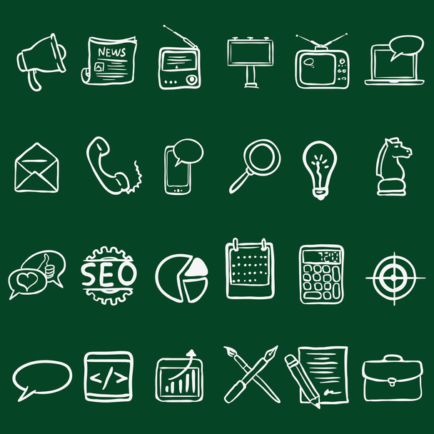 Doodle Advertising Icons - Vector, Image
