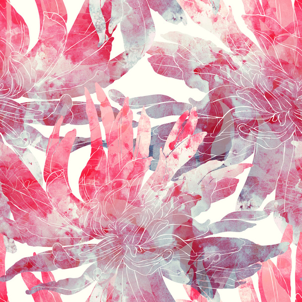 nahtloses wildes Chrysanthemenmuster - Foto, Bild