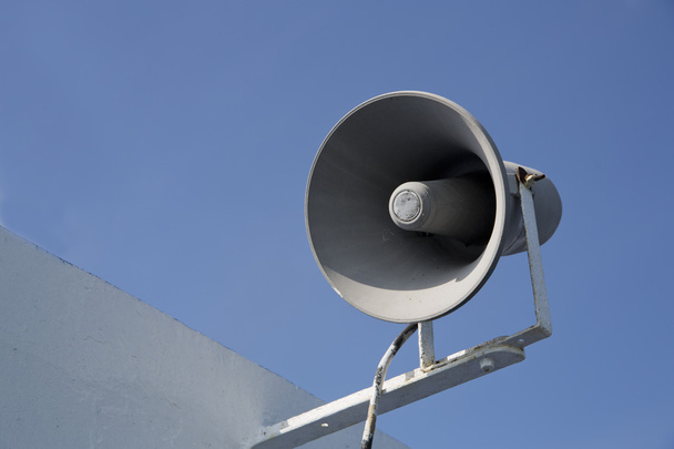 Isolated megaphone making loud noise at day - Photo, Image