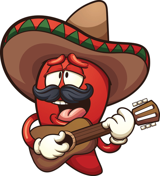 Mexican chili pepper - Vektör, Görsel