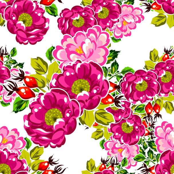 Безшовний красивий квітковий візерунок
 - Вектор, зображення