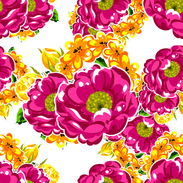 Seamless beautiful floral pattern - ベクター画像