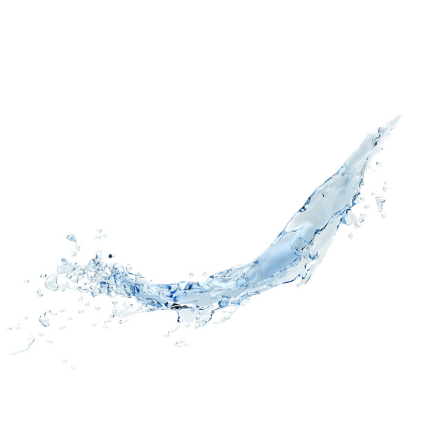брызги воды Изолированный 3d
 - Фото, изображение