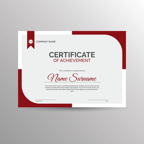 Certificate of achievement template - Vector, Image