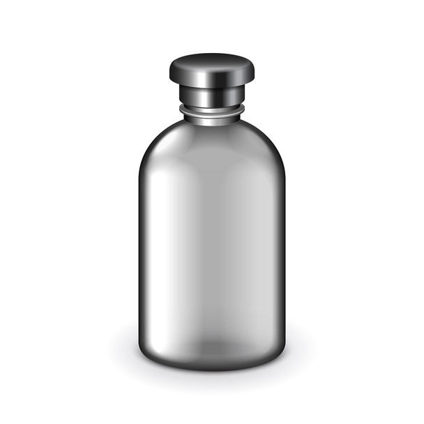 Kosmetycznych ciemna butelka z tworzywa sztucznego na białym tle wektor - Wektor, obraz