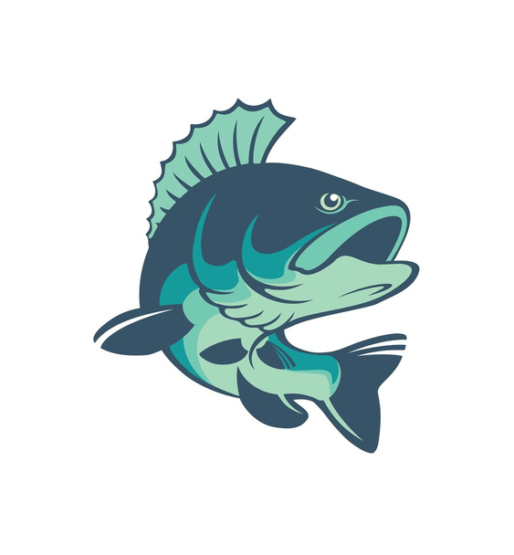 Logotipo de pez perca
 - Vector, imagen