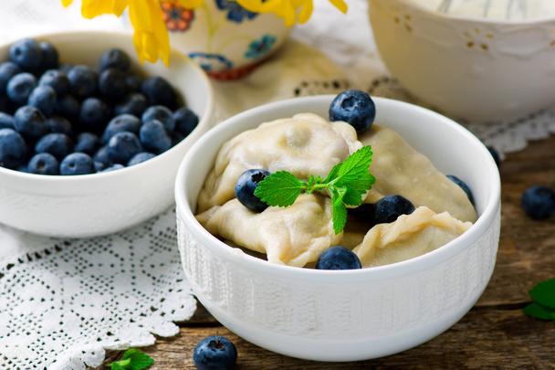 vareniki with blueberry - Фото, зображення