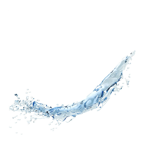 víz-splash elszigetelt 3d - Fotó, kép
