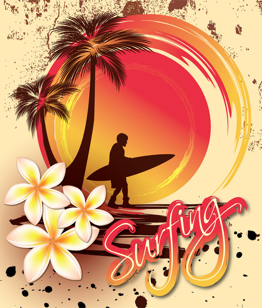 Surfer - Vektor, kép