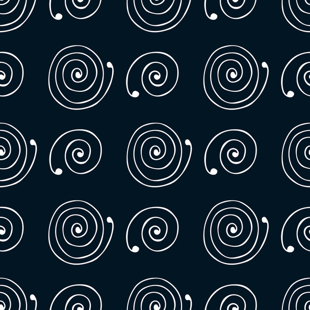  Monochromatyczne tło z spirale w stylu boho - Wektor, obraz