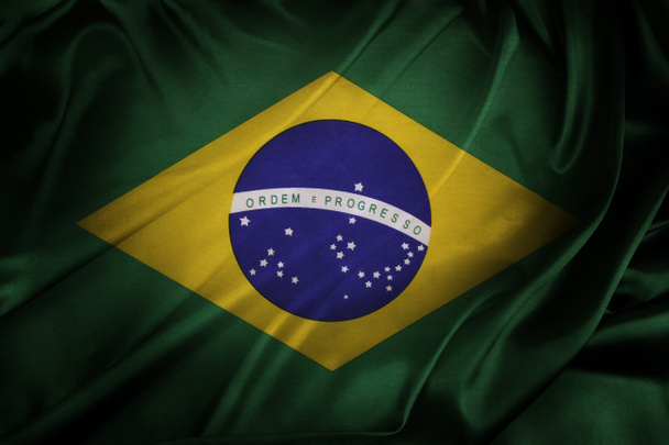 Bandeira do Brasil sedoso
 - Foto, Imagem
