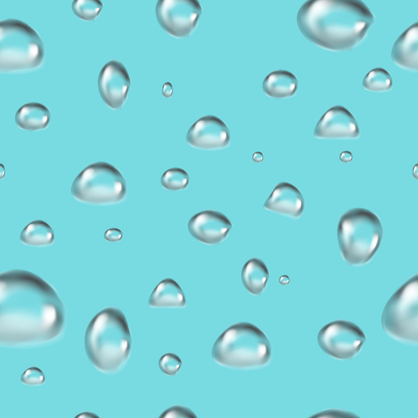 水滴とのシームレスなパターン - ベクター画像