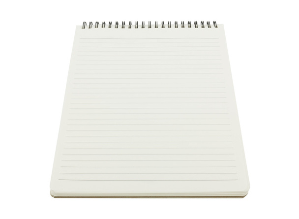 Cuaderno espiral abierto aislado sobre fondo blanco
 - Foto, Imagen