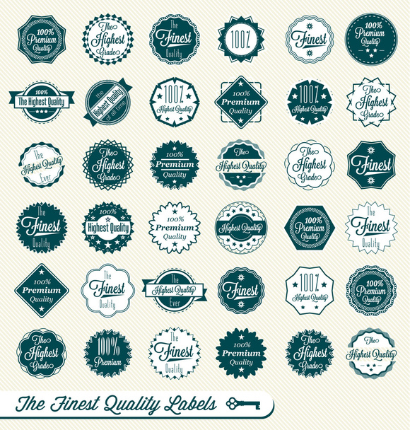 Vector Set: The Finest Quality Labels - Vektor, Bild