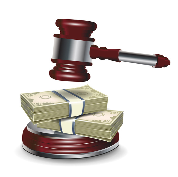 Giudice Gavel e denaro
 - Vettoriali, immagini