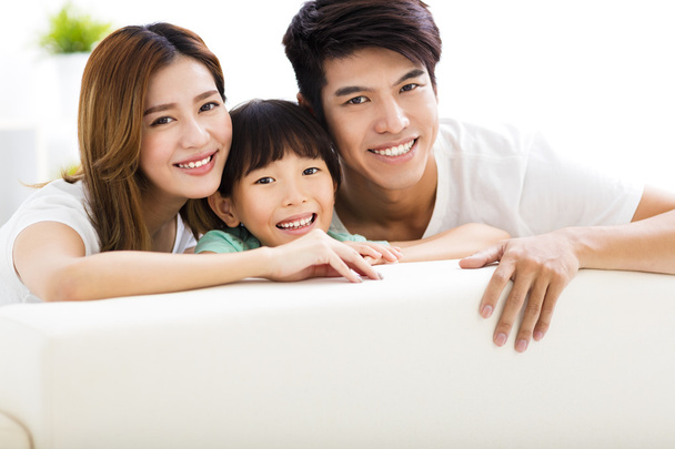 Happy Attractive Young  Family and little girl - Photo, Image