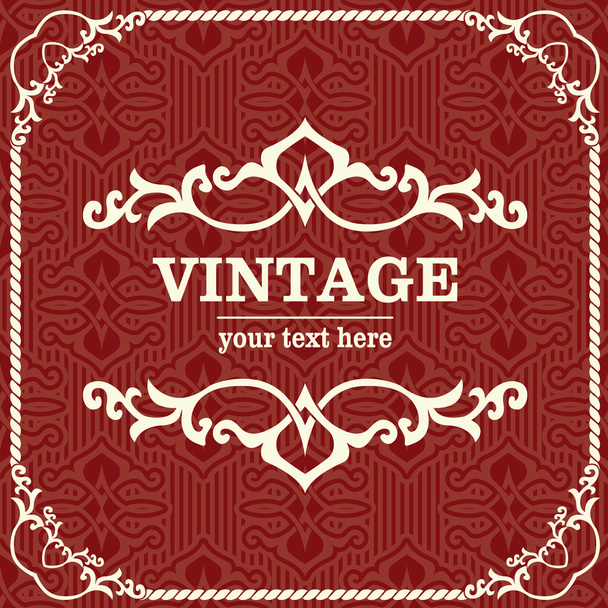 Vintage red background  - Vetor, Imagem