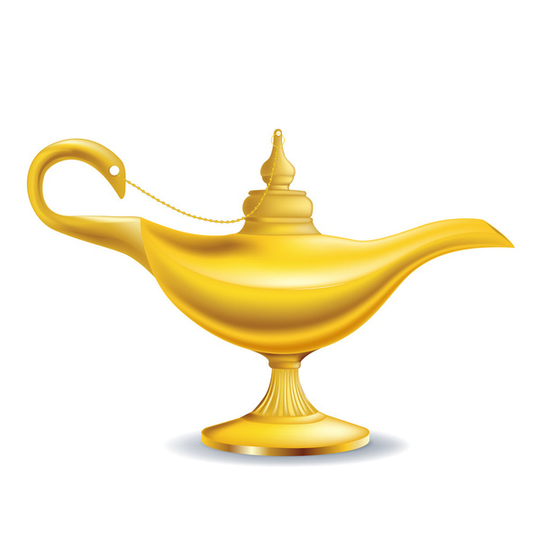 Золотий чарівна лампа
 - Вектор, зображення