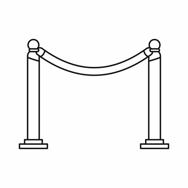 Barrier rope icon in outline style - Διάνυσμα, εικόνα