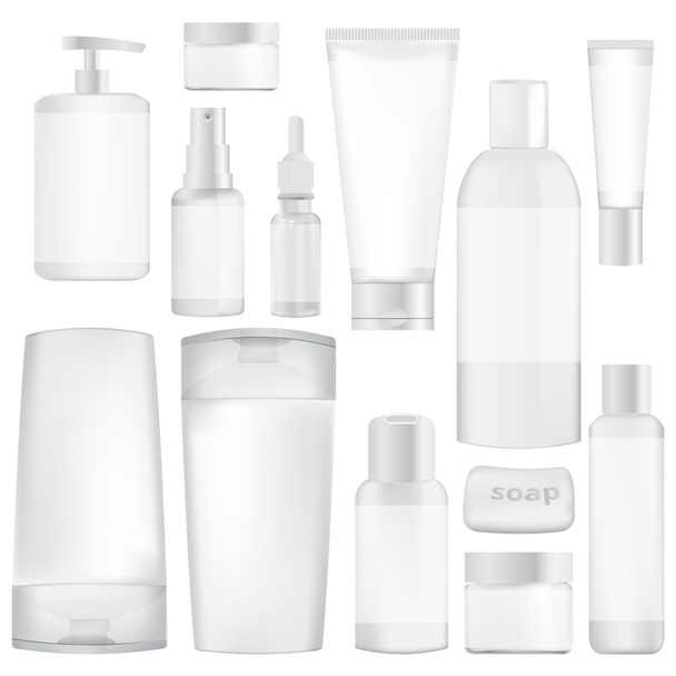 large set of containers for cosmetics - Vector, Image