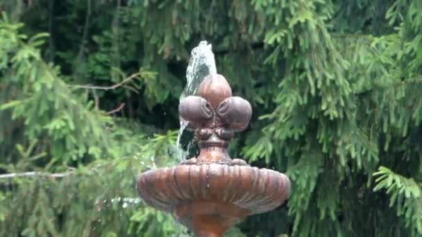 the Flow of Water From Working Fountain. - Footage, Video