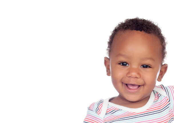 Pequeño bebé afroamericano sonriendo
 - Foto, imagen