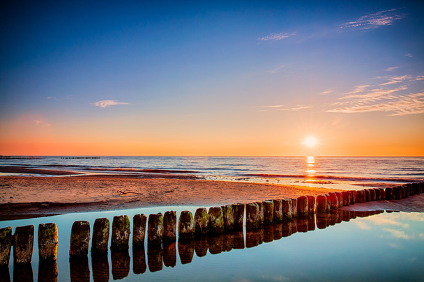 Baltic coast over the sunrise. - Photo, Image