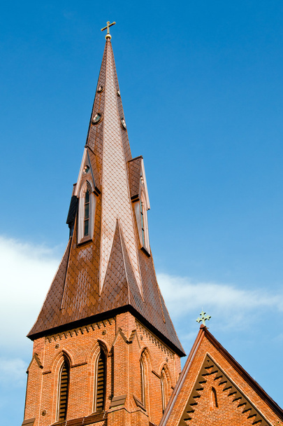 Steeple of historic church in Huntsville, Alabama with copy space - Fotografie, Obrázek